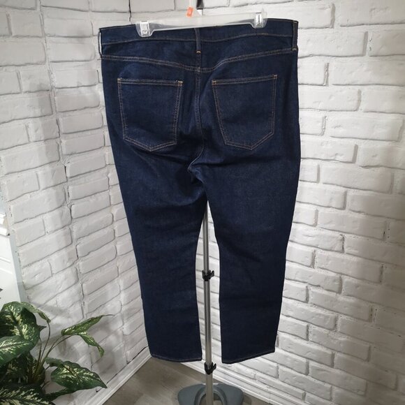 Gap Vintage Slim Mid Rise Ladies Size 33 / 16rs Dark Wash Blue Jeans - Picture 2 of 16